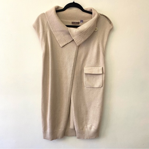 Cullen wool blend sleeveless long line sweater vest size small - Picture 1 of 9
